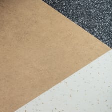 Terrazzo and concrete designs for vinyl floors and walls